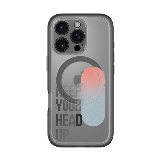 スリムプロテクションプレミアムケース with MagSafe［ オリジナル - ドットオーバーレイ - KEEP YOUR HEAD UP/A ］