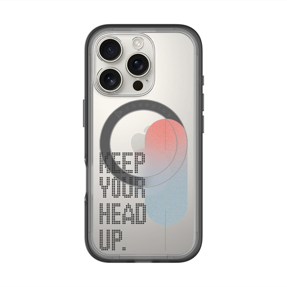 スリムプロテクションプレミアムケース with MagSafe［ オリジナル - ドットオーバーレイ - KEEP YOUR HEAD UP/A ］
