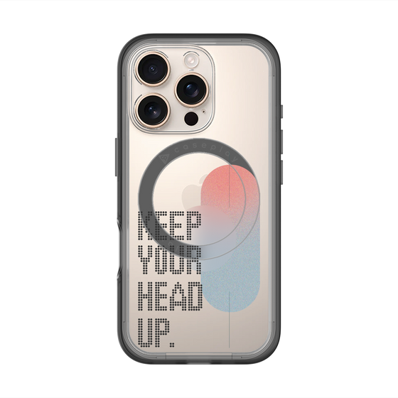 スリムプロテクションプレミアムケース with MagSafe［ オリジナル - ドットオーバーレイ - KEEP YOUR HEAD UP/A ］