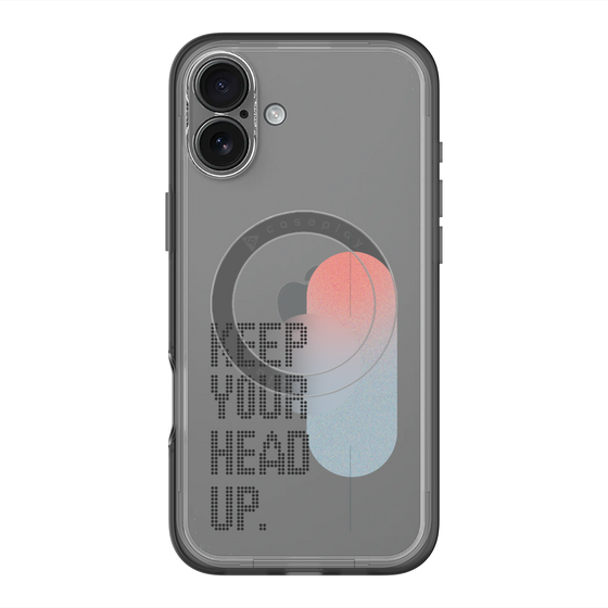 スリムプロテクションプレミアムケース with MagSafe［ オリジナル - ドットオーバーレイ - KEEP YOUR HEAD UP/A ］