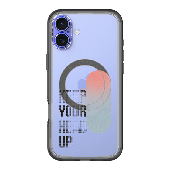 スリムプロテクションプレミアムケース with MagSafe［ オリジナル - ドットオーバーレイ - KEEP YOUR HEAD UP/A ］