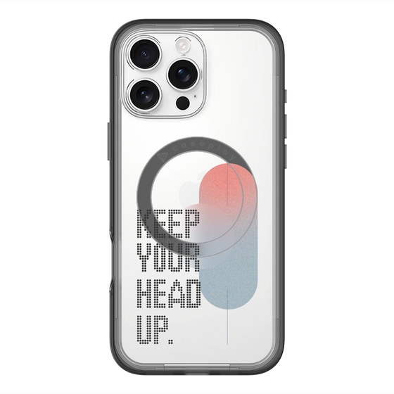 スリムプロテクションプレミアムケース with MagSafe［ オリジナル - ドットオーバーレイ - KEEP YOUR HEAD UP/A ］