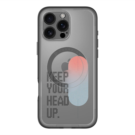 スリムプロテクションプレミアムケース with MagSafe［ オリジナル - ドットオーバーレイ - KEEP YOUR HEAD UP/A ］