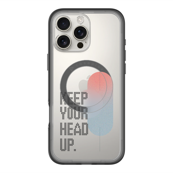 スリムプロテクションプレミアムケース with MagSafe［ オリジナル - ドットオーバーレイ - KEEP YOUR HEAD UP/A ］