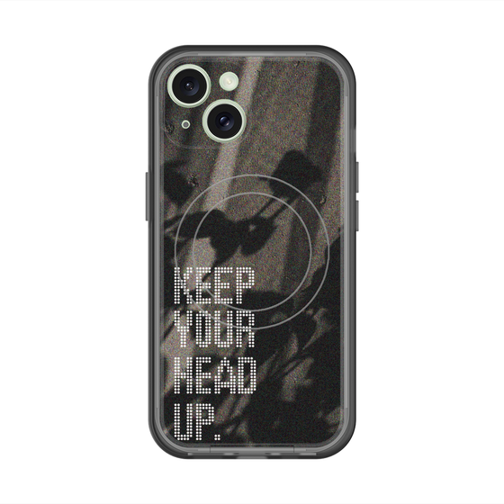 スリムプロテクションプレミアムケース with MagSafe［ オリジナル - ドットオーバーレイ - KEEP YOUR HEAD UP/B ］