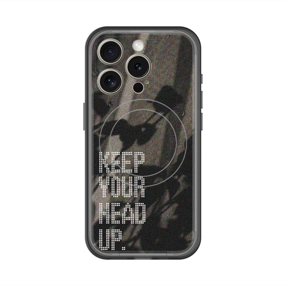 スリムプロテクションプレミアムケース with MagSafe［ オリジナル - ドットオーバーレイ - KEEP YOUR HEAD UP/B ］