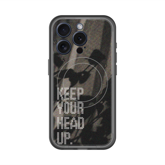 スリムプロテクションプレミアムケース with MagSafe［ オリジナル - ドットオーバーレイ - KEEP YOUR HEAD UP/B ］