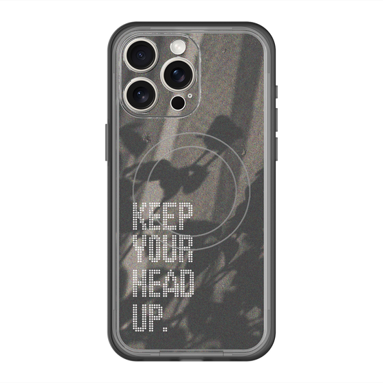 スリムプロテクションプレミアムケース with MagSafe［ オリジナル - ドットオーバーレイ - KEEP YOUR HEAD UP/B ］