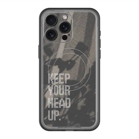 スリムプロテクションプレミアムケース with MagSafe［ オリジナル - ドットオーバーレイ - KEEP YOUR HEAD UP/B ］