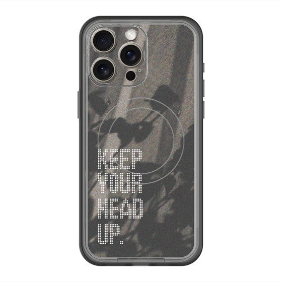スリムプロテクションプレミアムケース with MagSafe［ オリジナル - ドットオーバーレイ - KEEP YOUR HEAD UP/B ］