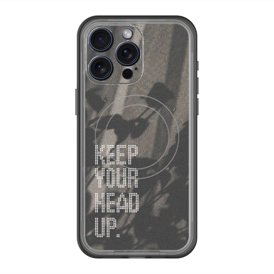 スリムプロテクションプレミアムケース with MagSafe［ オリジナル - ドットオーバーレイ - KEEP YOUR HEAD UP/B ］