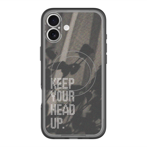 スリムプロテクションプレミアムケース with MagSafe［ オリジナル - ドットオーバーレイ - KEEP YOUR HEAD UP/B ］
