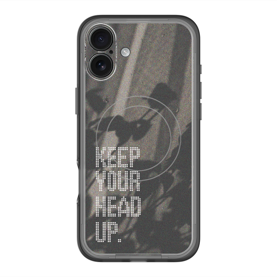 スリムプロテクションプレミアムケース with MagSafe［ オリジナル - ドットオーバーレイ - KEEP YOUR HEAD UP/B ］