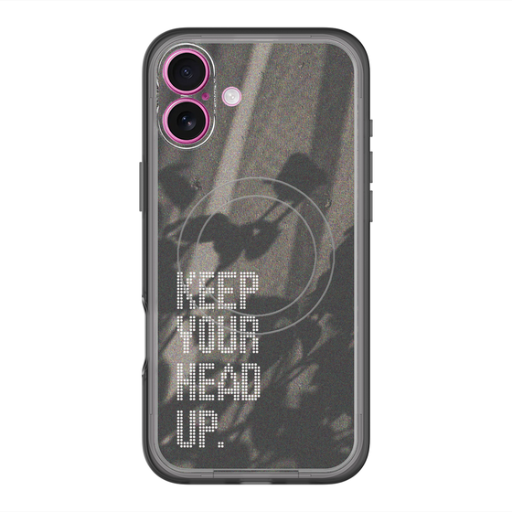 スリムプロテクションプレミアムケース with MagSafe［ オリジナル - ドットオーバーレイ - KEEP YOUR HEAD UP/B ］