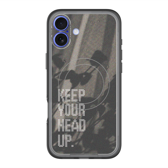 スリムプロテクションプレミアムケース with MagSafe［ オリジナル - ドットオーバーレイ - KEEP YOUR HEAD UP/B ］