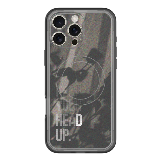 スリムプロテクションプレミアムケース with MagSafe［ オリジナル - ドットオーバーレイ - KEEP YOUR HEAD UP/B ］
