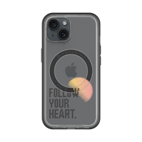 スリムプロテクションプレミアムケース with MagSafe［ オリジナル - ドットオーバーレイ - FOLLOW YOUR HEART/A ］