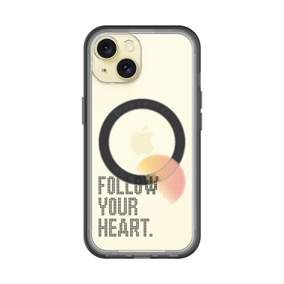 スリムプロテクションプレミアムケース with MagSafe［ オリジナル - ドットオーバーレイ - FOLLOW YOUR HEART/A ］