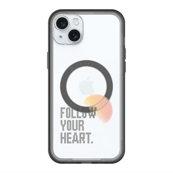 スリムプロテクションプレミアムケース with MagSafe［ オリジナル - ドットオーバーレイ - FOLLOW YOUR HEART/A ］