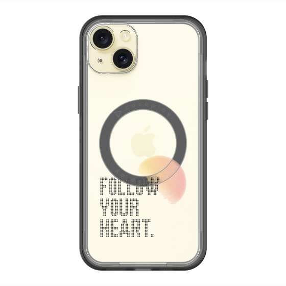 スリムプロテクションプレミアムケース with MagSafe［ オリジナル - ドットオーバーレイ - FOLLOW YOUR HEART/A ］