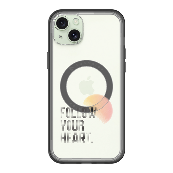 スリムプロテクションプレミアムケース with MagSafe［ オリジナル - ドットオーバーレイ - FOLLOW YOUR HEART/A ］