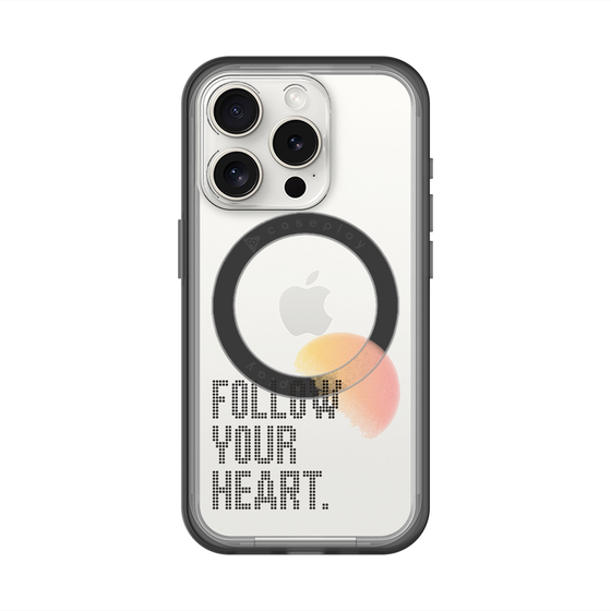 スリムプロテクションプレミアムケース with MagSafe［ オリジナル - ドットオーバーレイ - FOLLOW YOUR HEART/A ］