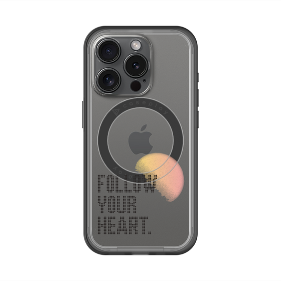 スリムプロテクションプレミアムケース with MagSafe［ オリジナル - ドットオーバーレイ - FOLLOW YOUR HEART/A ］
