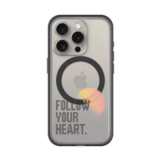 スリムプロテクションプレミアムケース with MagSafe［ オリジナル - ドットオーバーレイ - FOLLOW YOUR HEART/A ］