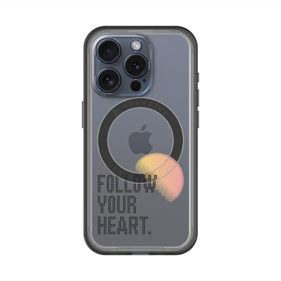 スリムプロテクションプレミアムケース with MagSafe［ オリジナル - ドットオーバーレイ - FOLLOW YOUR HEART/A ］