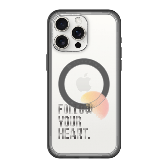 スリムプロテクションプレミアムケース with MagSafe［ オリジナル - ドットオーバーレイ - FOLLOW YOUR HEART/A ］