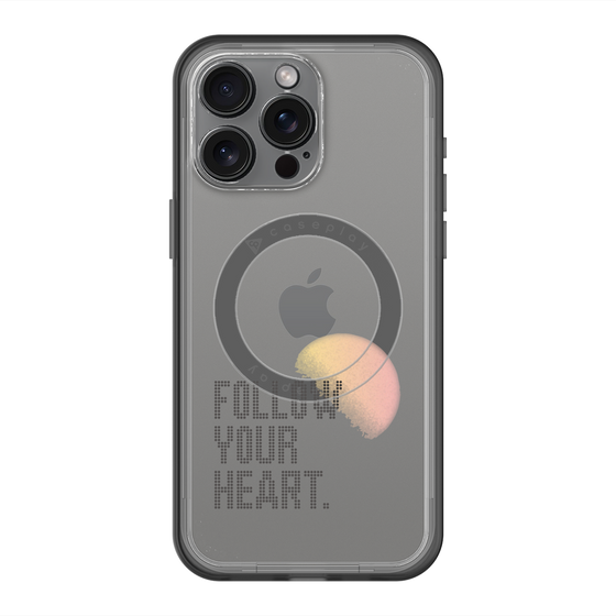 スリムプロテクションプレミアムケース with MagSafe［ オリジナル - ドットオーバーレイ - FOLLOW YOUR HEART/A ］