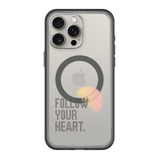 スリムプロテクションプレミアムケース with MagSafe［ オリジナル - ドットオーバーレイ - FOLLOW YOUR HEART/A ］