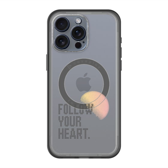 スリムプロテクションプレミアムケース with MagSafe［ オリジナル - ドットオーバーレイ - FOLLOW YOUR HEART/A ］