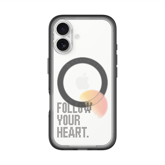 スリムプロテクションプレミアムケース with MagSafe［ オリジナル - ドットオーバーレイ - FOLLOW YOUR HEART/A ］