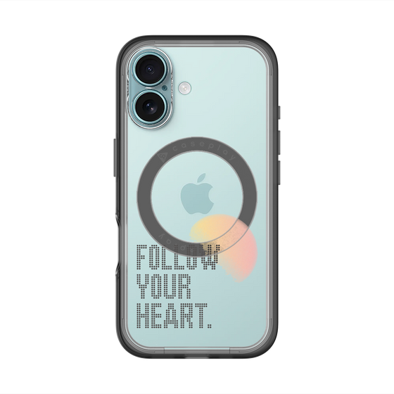 スリムプロテクションプレミアムケース with MagSafe［ オリジナル - ドットオーバーレイ - FOLLOW YOUR HEART/A ］