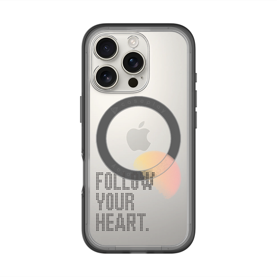 スリムプロテクションプレミアムケース with MagSafe［ オリジナル - ドットオーバーレイ - FOLLOW YOUR HEART/A ］