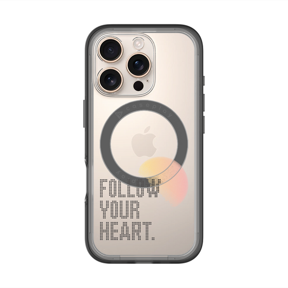 スリムプロテクションプレミアムケース with MagSafe［ オリジナル - ドットオーバーレイ - FOLLOW YOUR HEART/A ］