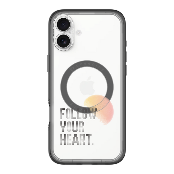 スリムプロテクションプレミアムケース with MagSafe［ オリジナル - ドットオーバーレイ - FOLLOW YOUR HEART/A ］