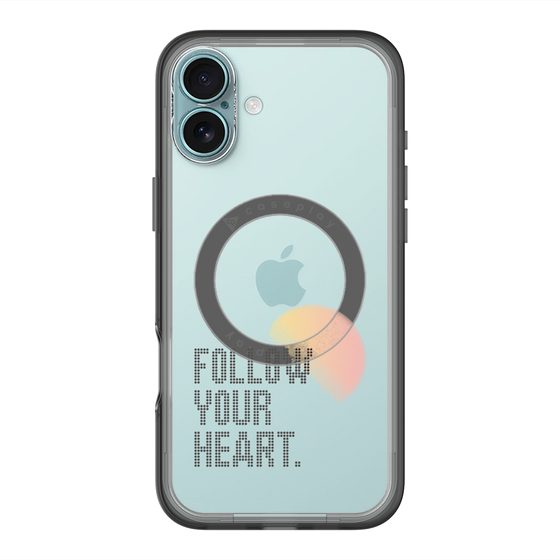 スリムプロテクションプレミアムケース with MagSafe［ オリジナル - ドットオーバーレイ - FOLLOW YOUR HEART/A ］
