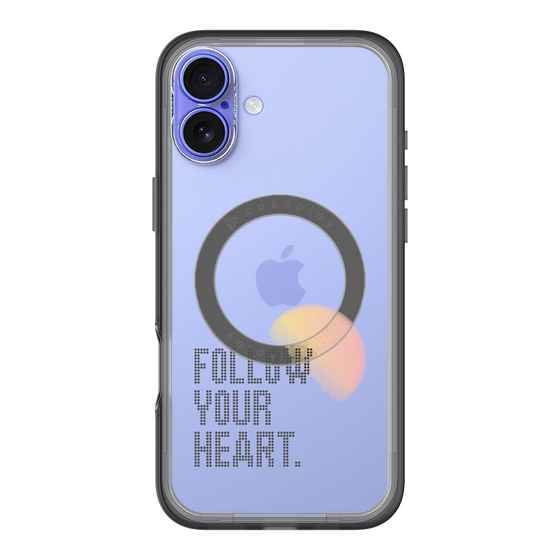 スリムプロテクションプレミアムケース with MagSafe［ オリジナル - ドットオーバーレイ - FOLLOW YOUR HEART/A ］