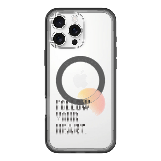 スリムプロテクションプレミアムケース with MagSafe［ オリジナル - ドットオーバーレイ - FOLLOW YOUR HEART/A ］
