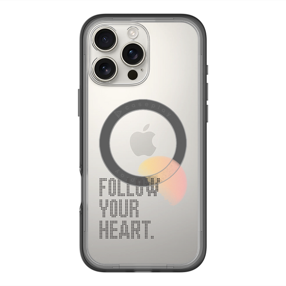 スリムプロテクションプレミアムケース with MagSafe［ オリジナル - ドットオーバーレイ - FOLLOW YOUR HEART/A ］