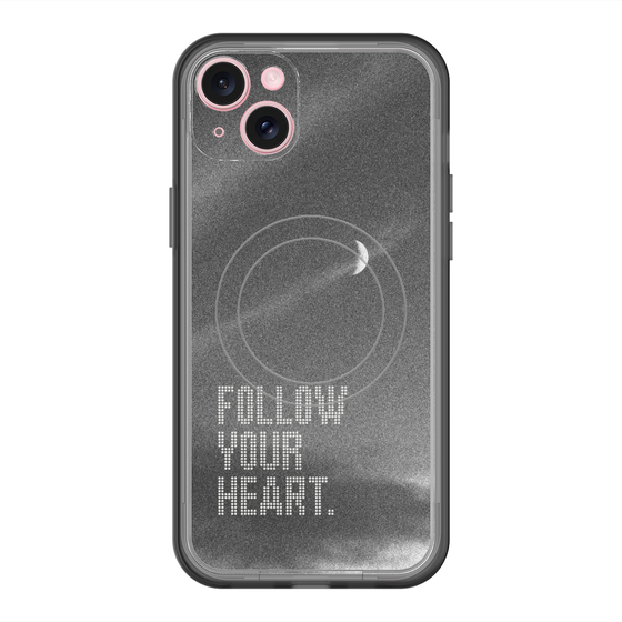 スリムプロテクションプレミアムケース with MagSafe［ オリジナル - ドットオーバーレイ - FOLLOW YOUR HEART/B ］