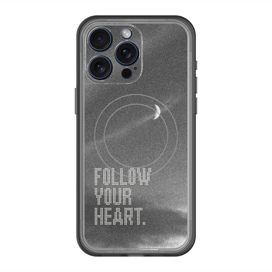 スリムプロテクションプレミアムケース with MagSafe［ オリジナル - ドットオーバーレイ - FOLLOW YOUR HEART/B ］