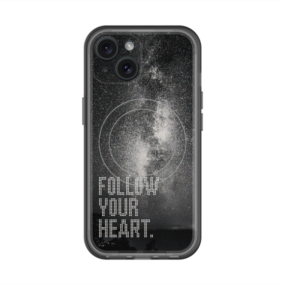 スリムプロテクションプレミアムケース with MagSafe［ オリジナル - ドットオーバーレイ - FOLLOW YOUR HEART/C ］