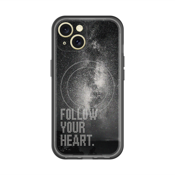 スリムプロテクションプレミアムケース with MagSafe［ オリジナル - ドットオーバーレイ - FOLLOW YOUR HEART/C ］