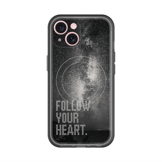 スリムプロテクションプレミアムケース with MagSafe［ オリジナル - ドットオーバーレイ - FOLLOW YOUR HEART/C ］