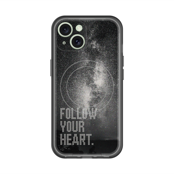 スリムプロテクションプレミアムケース with MagSafe［ オリジナル - ドットオーバーレイ - FOLLOW YOUR HEART/C ］