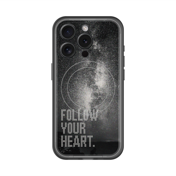 スリムプロテクションプレミアムケース with MagSafe［ オリジナル - ドットオーバーレイ - FOLLOW YOUR HEART/C ］