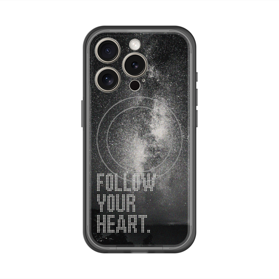 スリムプロテクションプレミアムケース with MagSafe［ オリジナル - ドットオーバーレイ - FOLLOW YOUR HEART/C ］